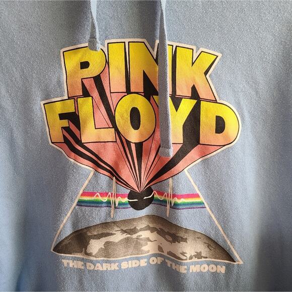 Pink Floyd Freeze New York Dark Side Of The Moon Blue Hoodie Size Large - Picture 3 of 12